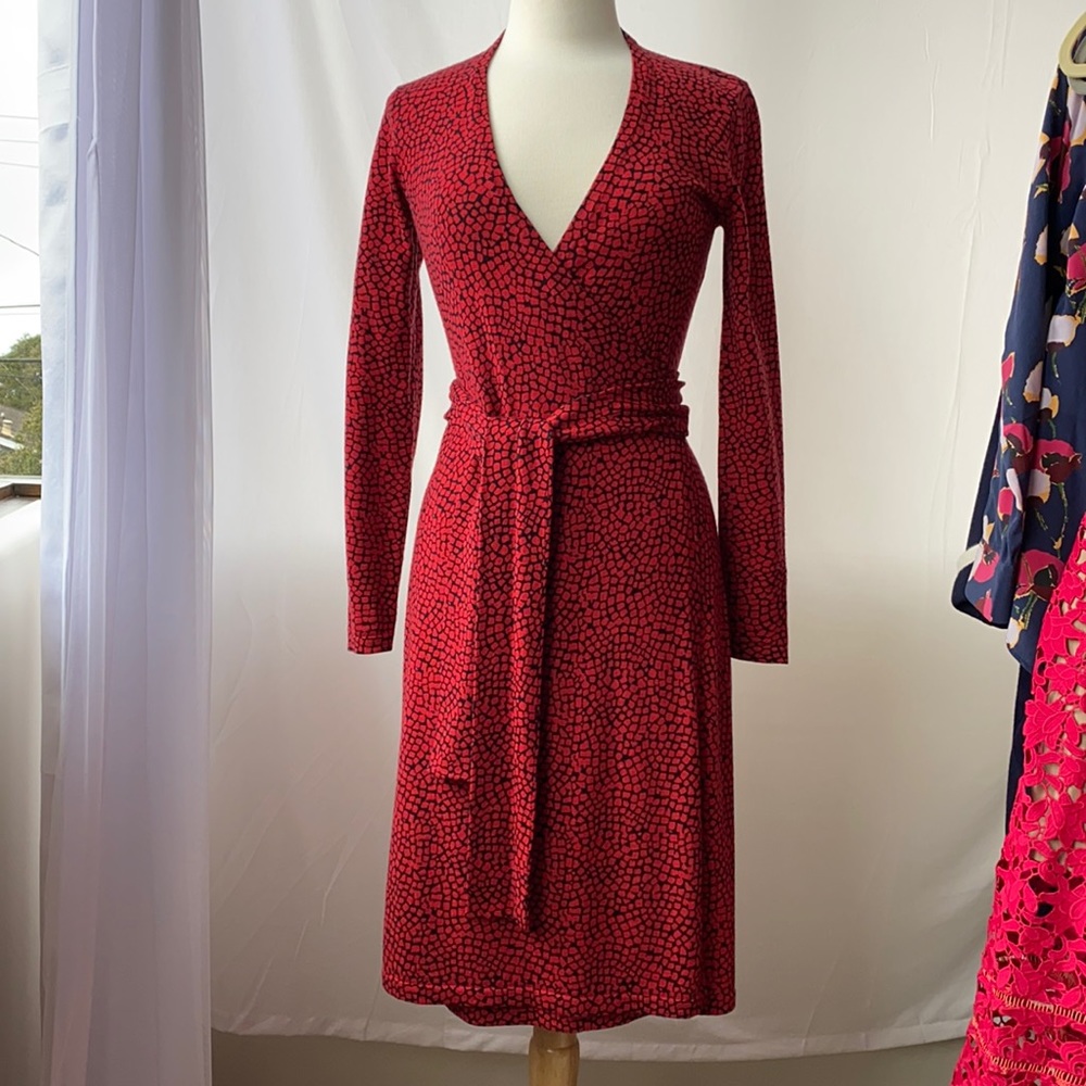 DVF Wool Wrap Dress, Size P, Very good condition
